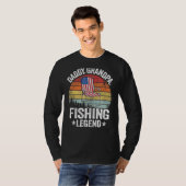 T-shirt Hommes papa grand-père de pêche légende papa Ameri (Devant entier)