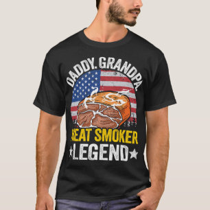 T-shirt Hommes papa grand-père Viande Fumeur Légende Brisk