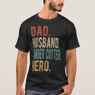 T-shirt Hommes Papa Mari Héros coupe bois