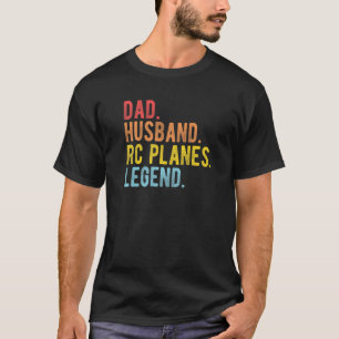T-shirt Hommes Papa Mari RC Planes Légende Radio Contrôlée