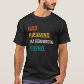 T-shirt Hommes Papa Mari Skateboard Legend Skateboarder (Devant)