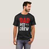 T-shirt Hommes Papa Pit Crew Funny Voiture Course Kart Rac (Devant entier)