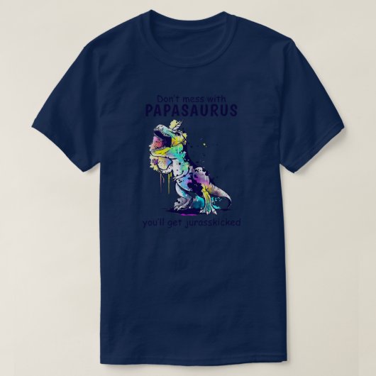 T-shirt Hommes Papa Saurus Hommes Papa Saurus T Rex Annive (Design devant)