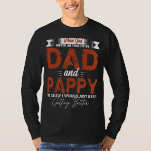 T-shirt Hommes Pappy Pour Hommes J'Ai Deux Titres Papa Et