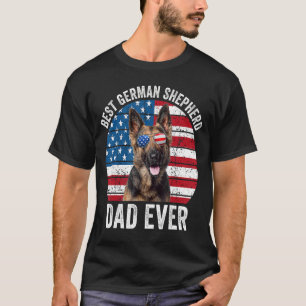 T-shirt Hommes Patriotique Allemand Berger Papa Drapeau Am
