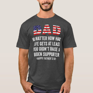T-shirt Hommes Patriotique Papa Fête des pères American Fl