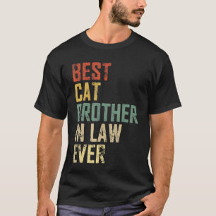 T-shirt Hommes Père Day Meilleur Chat Frère En Droit Jamai
