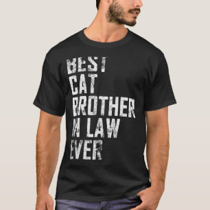 T-shirt Hommes Père Day Meilleur Chat Frère En Droit Jamai