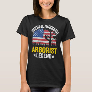 T-shirt Hommes Père Mari Arboriste Légende Us American Fl