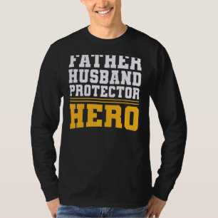 T-shirt Hommes Père Mari Protecteur Héros Papa Papa papa F