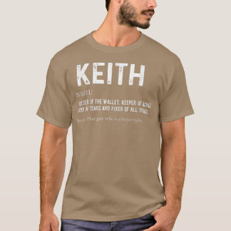 T-shirt Hommes Personnalisé Keith Dad Noun Prénom Pères