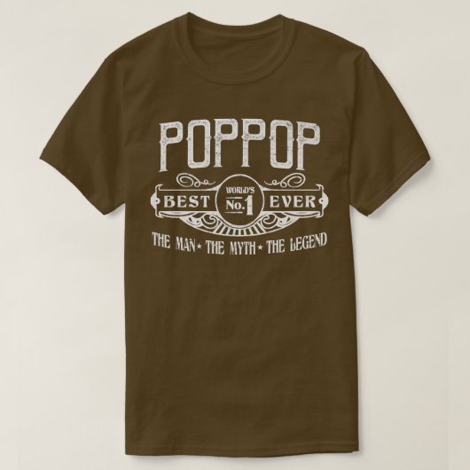 T-shirt Hommes Personnalisé Poppop Best No  (Design devant)