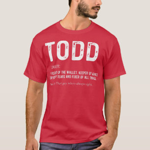 T-shirt Hommes Personnalisé Todd Papa Noun Prénom Pères 