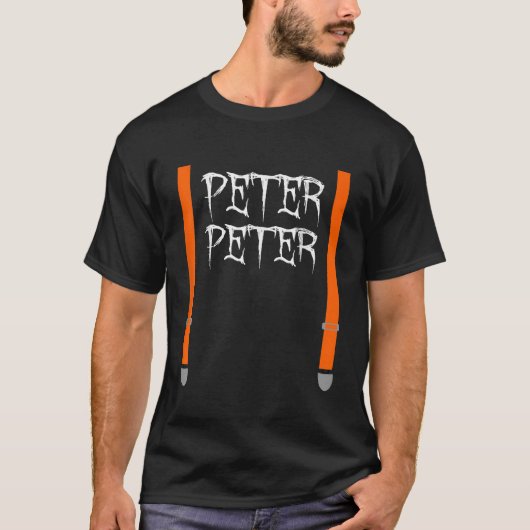 T-shirt Hommes Peter Peter Citrouille Mangeur Halloween Co (Devant)