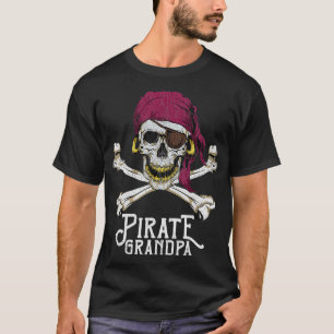 T-shirt Hommes Pirate grand-père Jolly roger Crossbones Cr