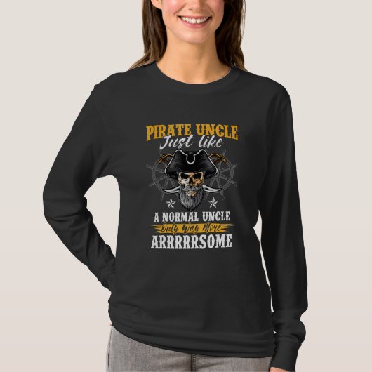 T-shirt Hommes Pirate Oncle Jolly roger Freebooter 1 (Devant)