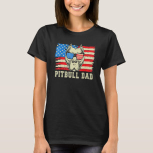 T-shirt Hommes Pitbull Papa américain Pit Bull Dog Us Drap