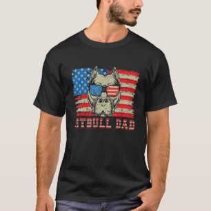T-shirt Hommes Pitbull Papa américain Pit Bull Dog Us Drap