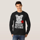 T-shirt Hommes Pitbull Secourt Pit Face Drôle Mignonne Pit (Devant entier)