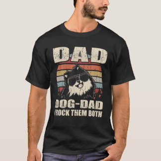T-shirt Hommes Poméranien Papa Et Chien Papa Je Les Roche