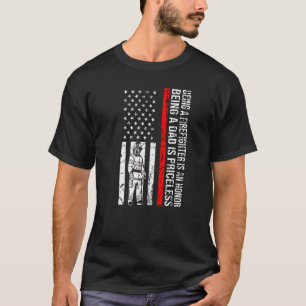 T-shirt Hommes Pompier Est Honneur Papa Est Inestimable Fi