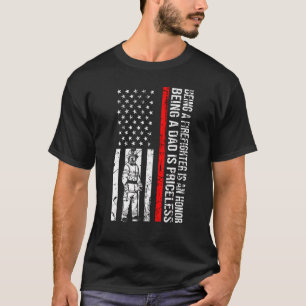 T-shirt Hommes Pompier Est Honneur Papa Est Inestimable Fi