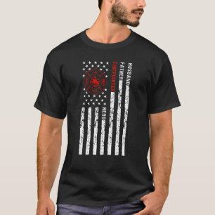 T-shirt Hommes Pompier Mari Père Fireman pour papa F