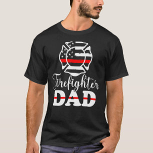 T-shirt Hommes Pompier Papa Fier Fier Fête des pères pompi