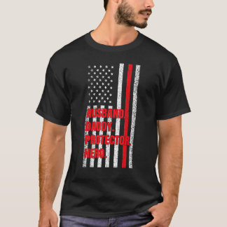 T-shirt Hommes Pompier papa mari papa papa protecteur papa
