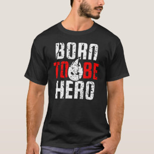 T-shirt Hommes Pompier Soyez Le Héros Feu & Secourt