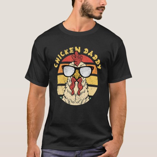 T-shirt Hommes Poulet Daddy Poulets (Devant)