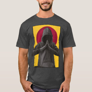 T-shirt Hommes priant Hotte Japonais Japon Drapeau Anime