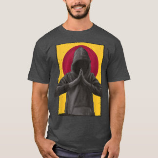 T-shirt Hommes priant Hotte Japonais Japon Drapeau Anime