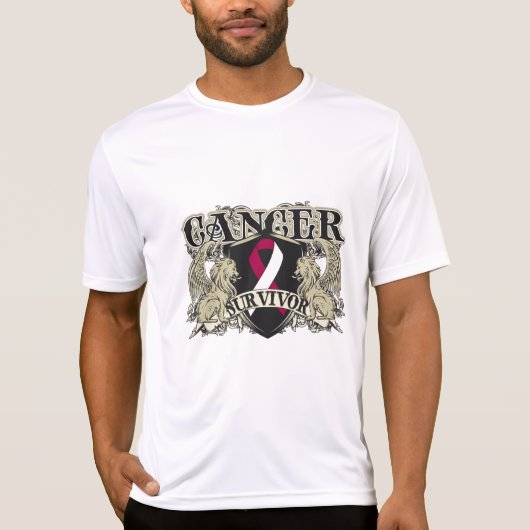 T-shirt Hommes principaux de survivant de Cancer de cou (Devant)