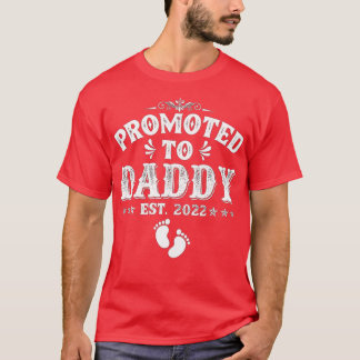 T-shirt Hommes Promus À Daddy Est 2022 Pères Première Fois