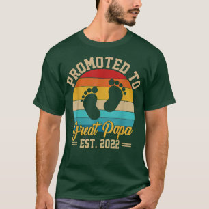 T-shirt Hommes promus à Great Papa 2022 Retro Funny Pregn
