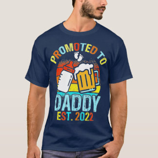 T-shirt Hommes Promus À Papa Est 2022 Père Première Fois'