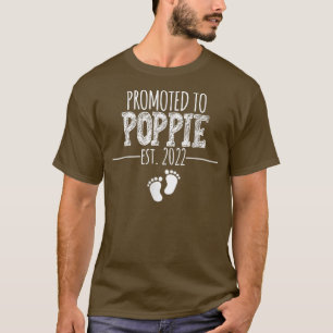 T-shirt Hommes promus à Poppie 2022 Première fois Grand-pè