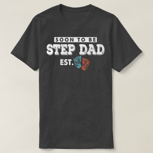 T-shirt Hommes promus à StepDad est 2023 Grossesse Bientôt (Design devant)