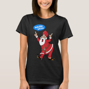 T-shirt Hommes Punjabi Indian Bhangra Dancing Père Noël Si