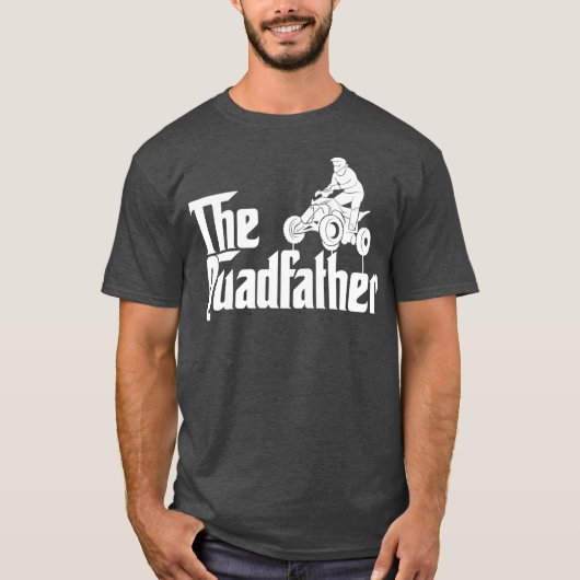T-shirt Hommes Quadfather Funny VTT Quad Bike Papa Day (Devant)