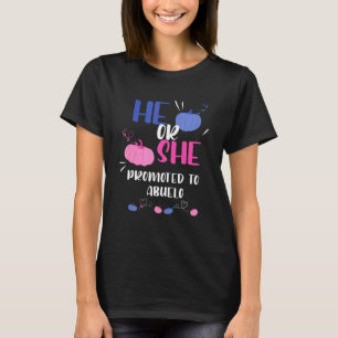T-shirt Hommes Qu'Il Ou Elle A Promu À Abuelo Genre Reveal