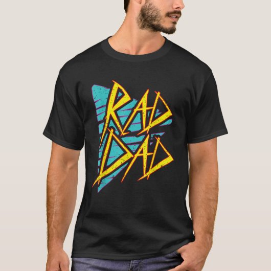 T-shirt Hommes RAD DAD 80s Papa Joke Nostalgic Retro 1980s (Devant)