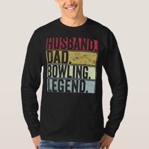T-shirt Hommes Retro Mari Papa Bowling Légende Pour Père