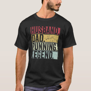 T-shirt Hommes Retro Mari Papa Courir La Légende Pour Père