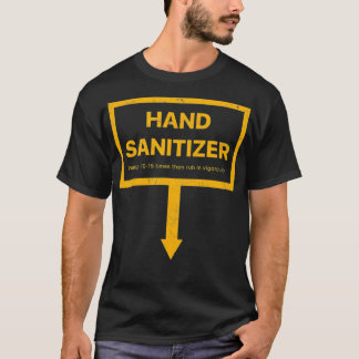 T-shirt Hommes Sanitizer main drôle adulte jaune humour ho