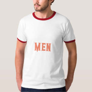 T-shirt Hommes Saumon de texte personnalisé Couleur Basiqu