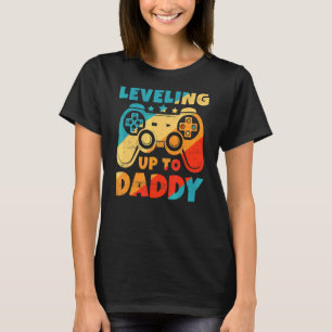 T-shirt Hommes Se Levelant Jusqu'À Papa Gamer Papa Grosses