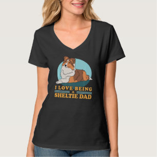 T-shirt Hommes Sheltie Papa Chien Propriétaire Shetland Sh