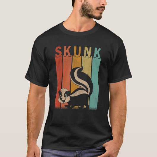 T-shirt Hommes Skunk Distants Femmes Kid Cute Skunk Retro (Devant)